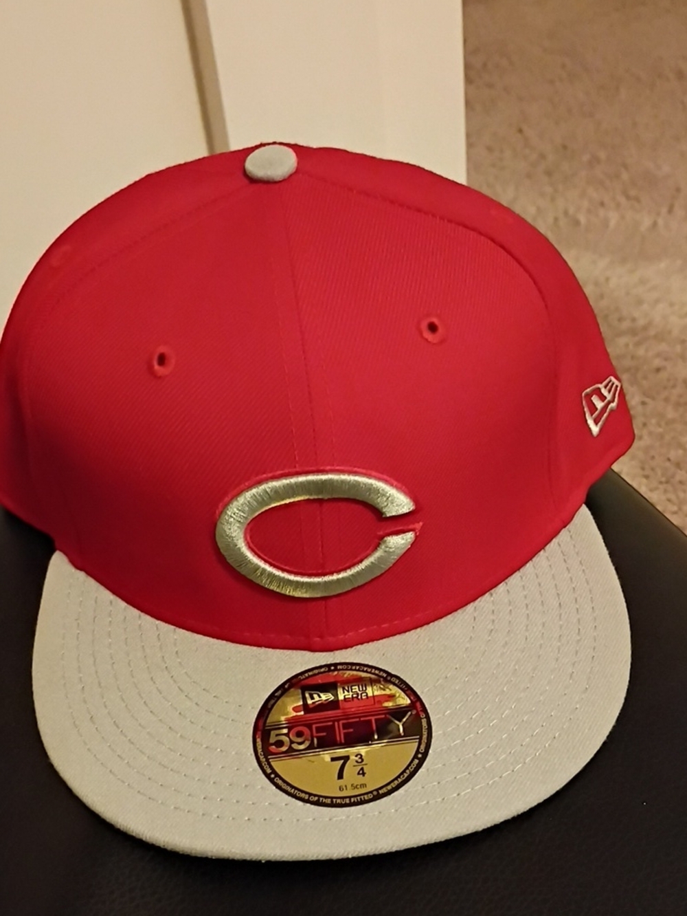 New Era Red and Gray Cincinnati Fitted 59FIFTY Cap